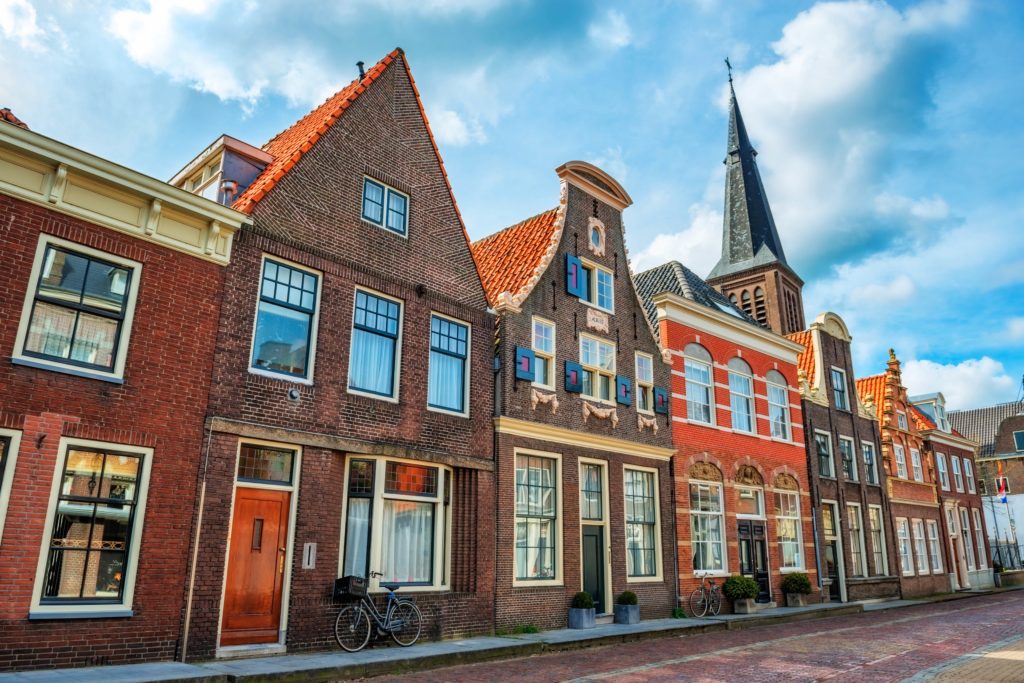 Oude grachtenpanden in het centrum van de stad Oude grachtenpanden in het centrum van de stad.