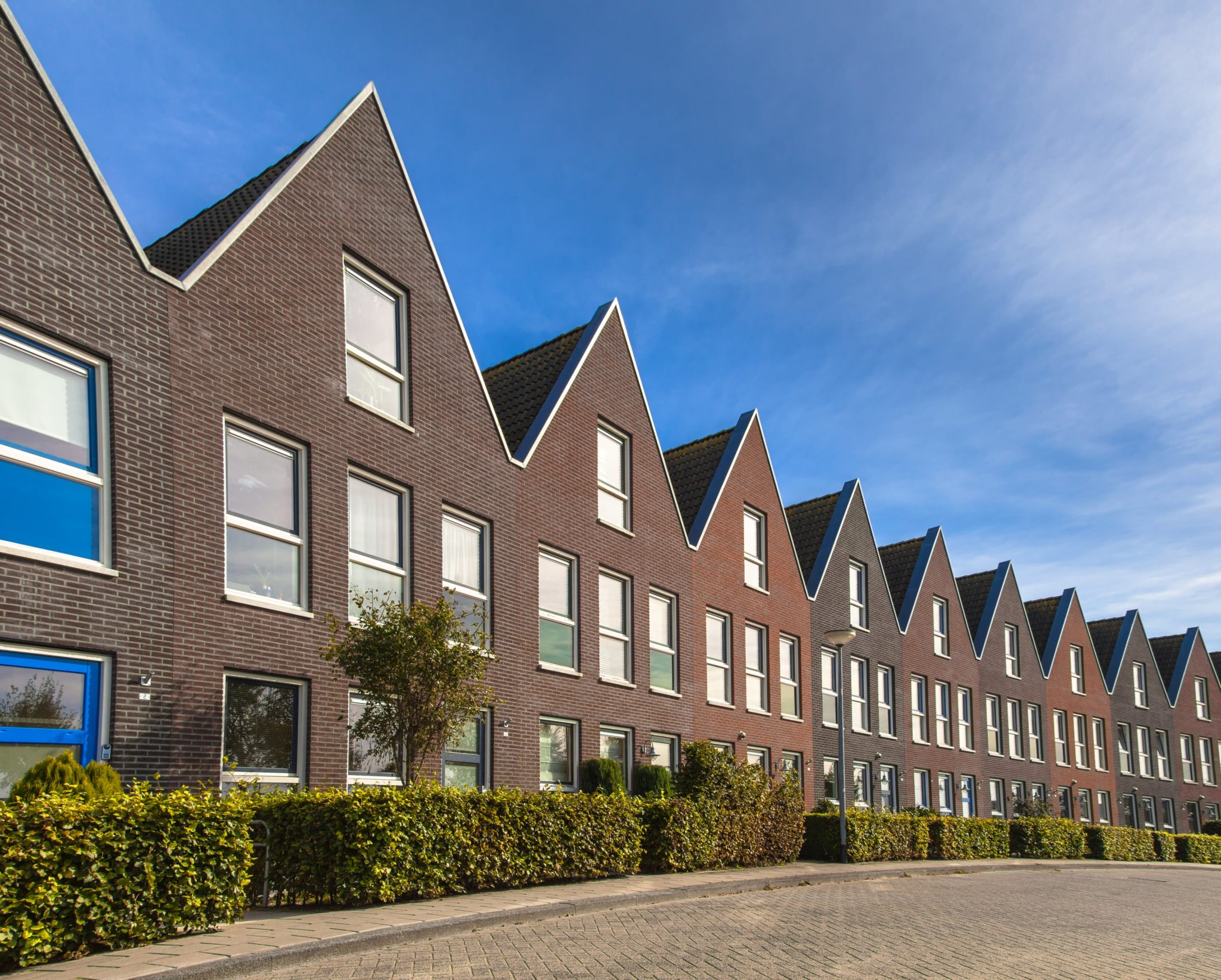 Oude grachtenpanden in het centrum van de stad.